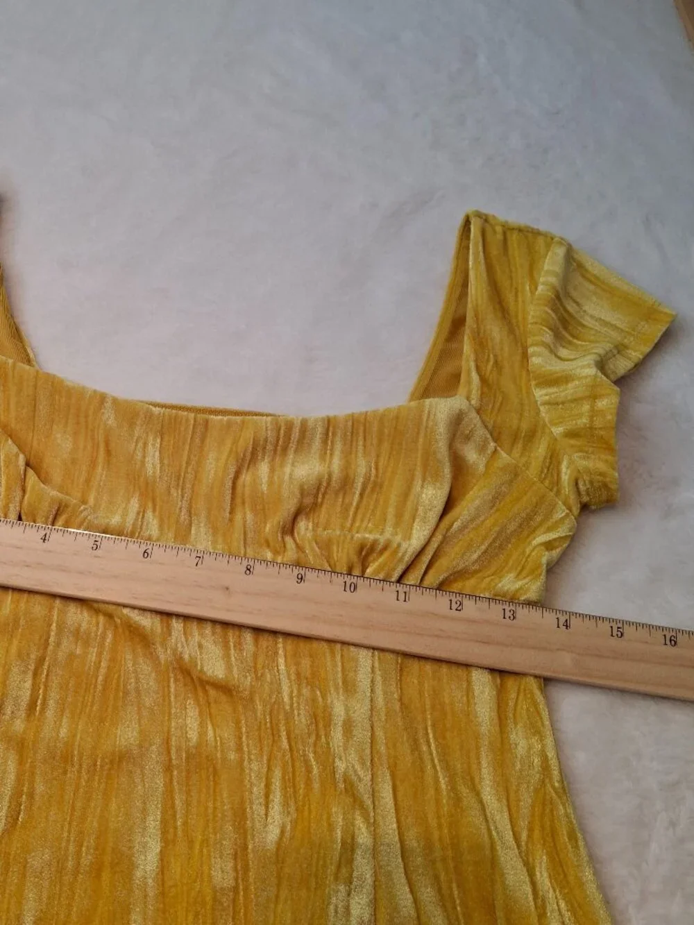 Urban Outfitters Velvet Dress Sz M Babydoll Y2K 90s Whimsygoth Coquette